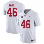 NCAA Men's Alabama Crimson Tide #46 Christian Swann Stitched College 2020 Nike Authentic White Football Jersey TN17C02VN